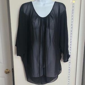 Bisou‎ Bisou Black Sheer Top- XL